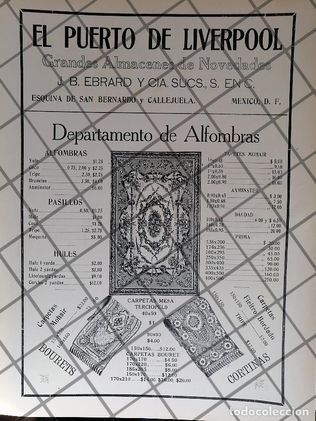 Collectionnisme d'affiches: CARTEL ANTIGUO TIENDA EL PUERTO DE LIVERPOOL 1910 -47