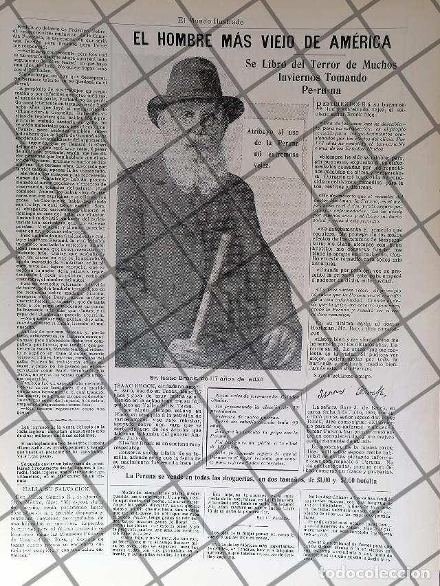 Collectionnisme d'affiches: CARTEL ANTIGUO ISAAC BROCK Y TONICO LA PERUNA 1910