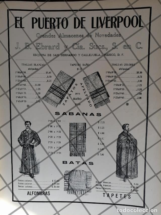 Collectionnisme d'affiches: CARTEL ANTIGUO TIENDA EL PUERTO DE LIVERPOOL 1910 -48