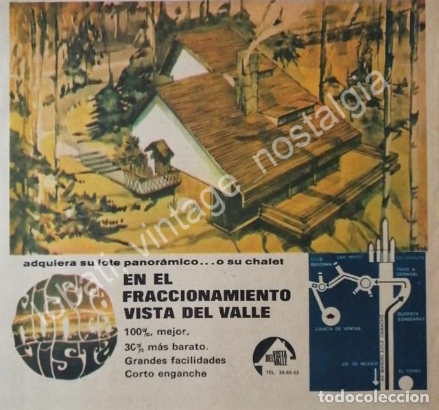 Collectionnisme d'affiches: CARTEL ANTIGUO ORIGINAL DE COLONIA. FRACCIONAMIENTO VISTA DEL VALLE 1969