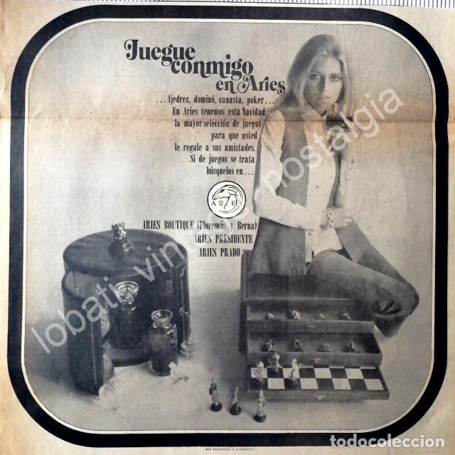 Collectionnisme d'affiches: CARTEL ANTIGUO ORIGINAL DE TIENDA. BOUTIQUE ARIES 1967 / RARO