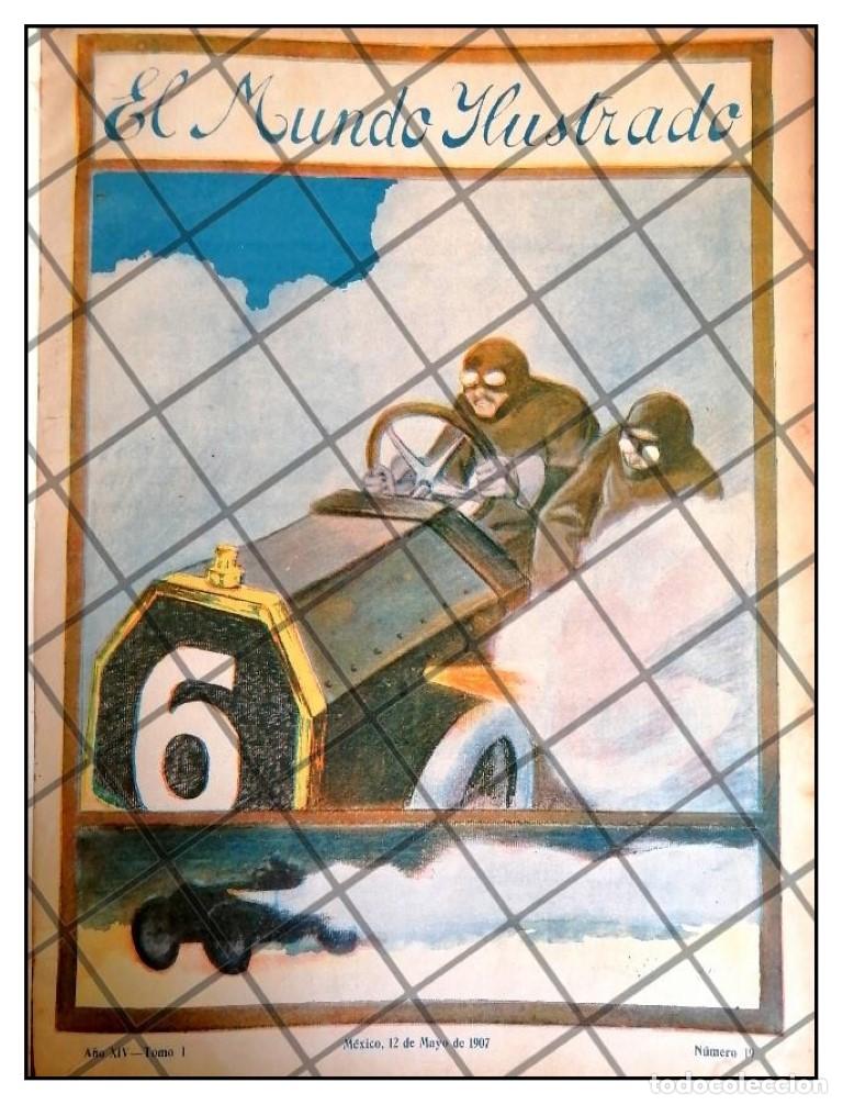 Collectionnisme d'affiches: PORTADA ANTIGUA 1907 CARRERAS DE AUTOS JALISCO