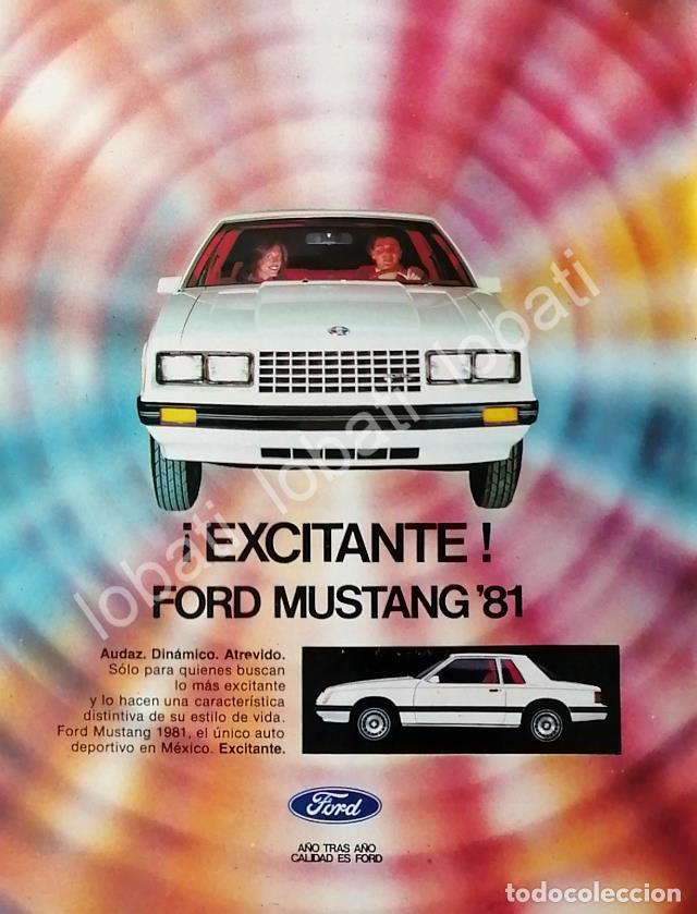 Collectionnisme d'affiches: CARTEL ANTIGUO ORIGINAL DE AUTOS FORD MUSTANG 1981 / MUY RARO