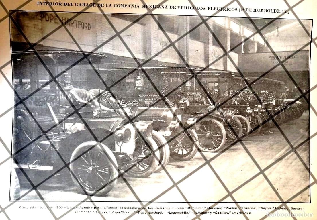 Collectionnisme d'affiches: CARTEL ANTIGUO AGENCIA DE AUTOS ELECTRICOS 1907 D.F