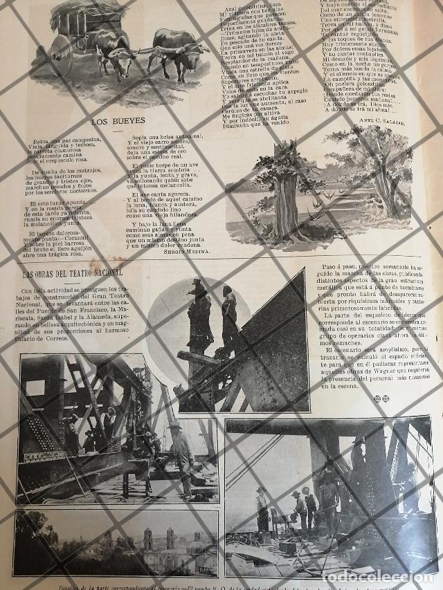 Collectionnisme d'affiches: AFICHE ANTIGUO CONSTRUCCION DEL TEATRO NACIONAL 1907