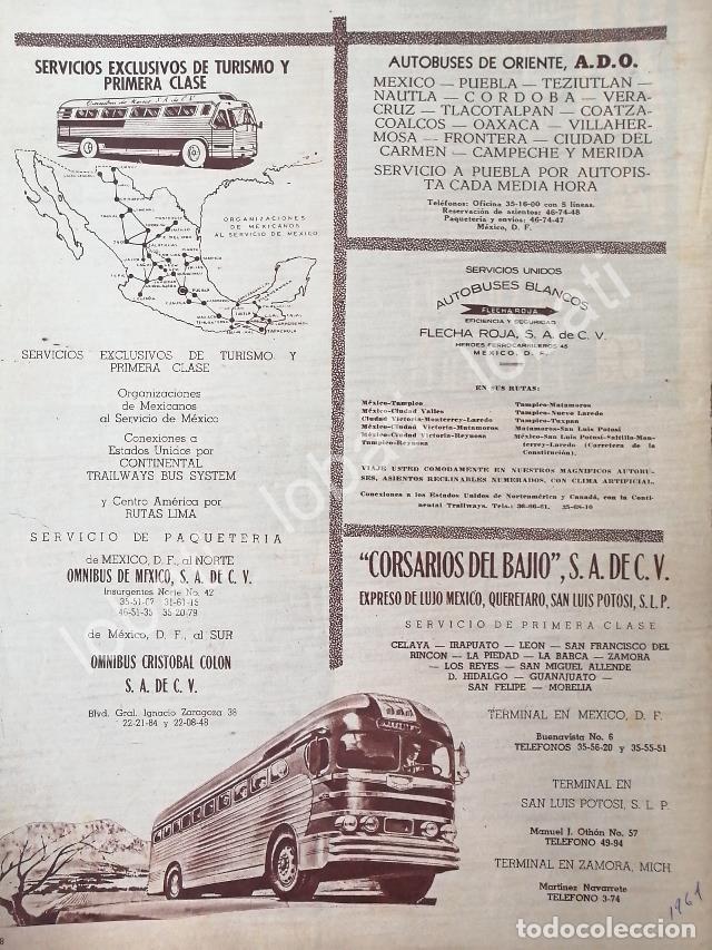 Collectionnisme d'affiches: CARTEL ANTIGUO ORIGINAL DE TRANSPORTES MEXICANOS RUTAS CAMIONERAS 1960s /421