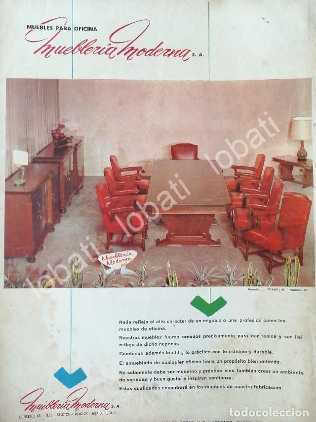 Collectionnisme d'affiches: CARTEL ANTIGUO ORIGINAL DE MUEBLERIA MODERNA (DONCELES 65 D.F) 1962 /468
