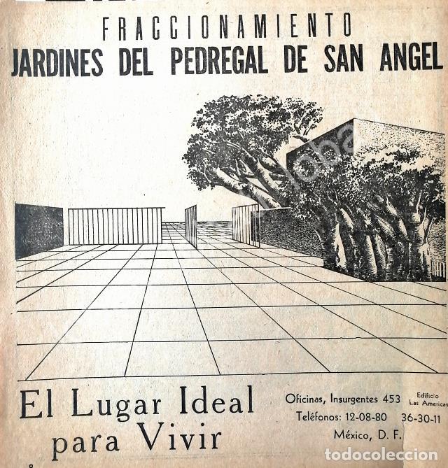Poster collecting: CARTEL ANTIGUO ORIGINAL DE INICIOS DE LA COLONIA JARDINES DEL PEDREGAL DF. 1950s / 588