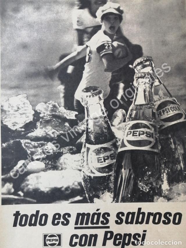 Poster collecting: CARTEL ANTIGUO ORIGINAL DE PEPSI 1976 TODO ES MAS SABROSO CON PEPSI /31