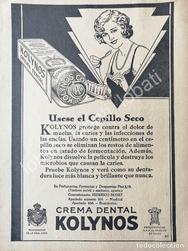 Poster collecting: CARTEL ANTIGUO ORIGINAL DE CREMA DENTAL KOLYNOS 1930s /No55