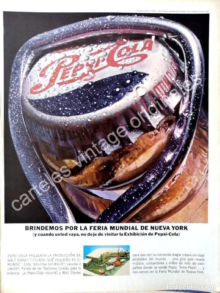 Poster collecting: CARTEL ANTIGUO ORIGINAL DE PEPSI Y LA FERIA MUNDIAL DE NEW YORK MAR-1964