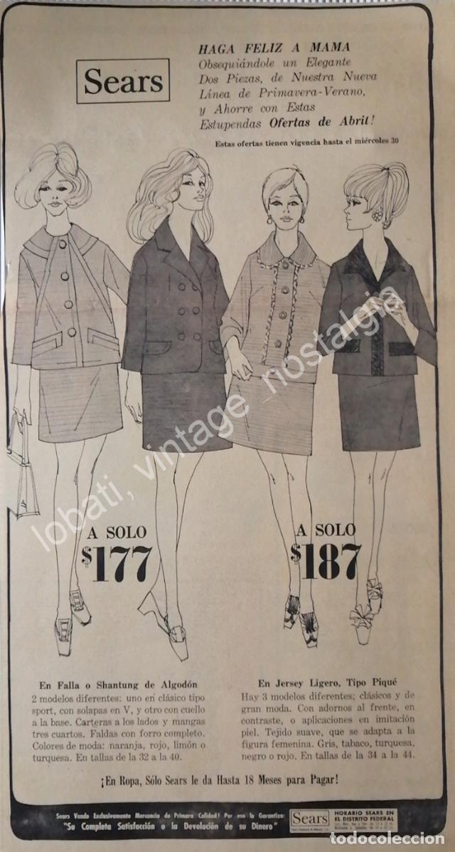 Collectionnisme d'affiches: CARTEL ANTIGUO ORIGINAL DE TIENDA SEARS 1969 MODAS