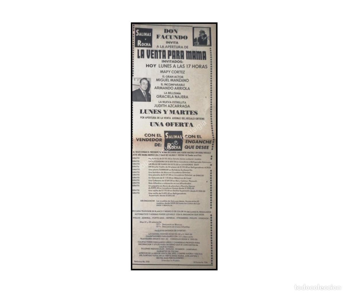 Collectionnisme d'affiches: CARTEL ANTIGUO ORIGINAL DE POLO ORTIN Y ARTISTAS EN SALINAS Y ROCHA 1969 TIENDA /FEP