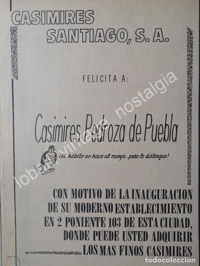 Collectionnisme d'affiches: CARTEL ANTIGUO ORIGINAL DE INAUGURAN CASIMIRES PEDROZA, PUEBLA 1969 / RARO