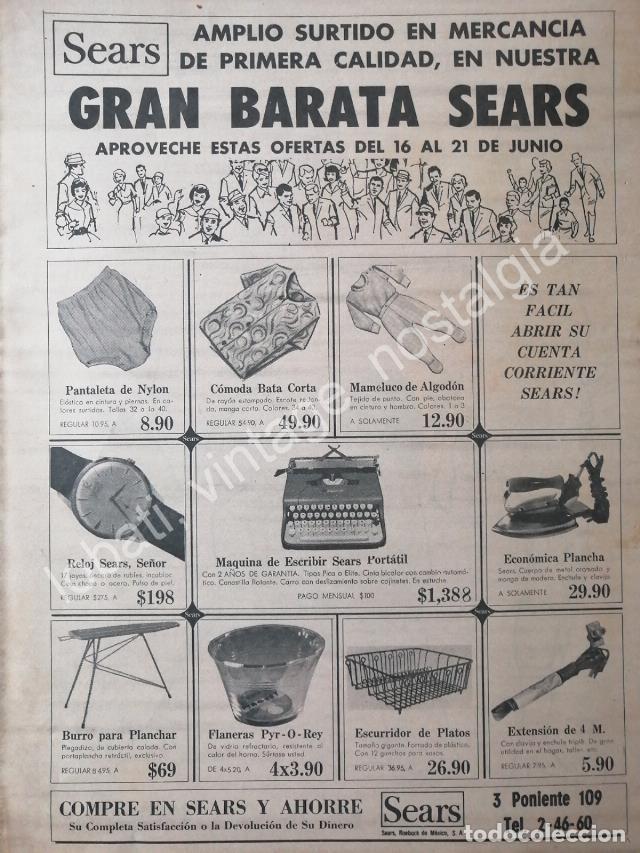 Collectionnisme d'affiches: CARTEL ANTIGUO ORIGINAL DE TIENDA SEARS 1967 /5