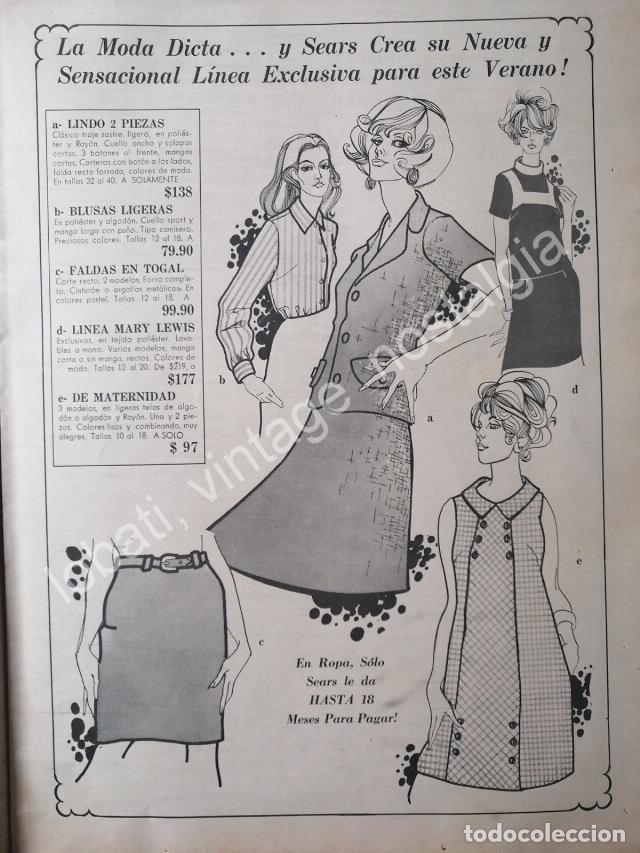 Collectionnisme d'affiches: CARTEL ANTIGUO ORIGINAL DE TIENDA SEARS 1967 MODAS /7
