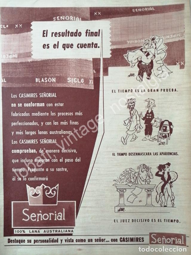Collectionnisme d'affiches: CARTEL ANTIGUO ORIGINAL DE CASIMIRES SE&Ntilde;OARIAL S.A DIBUJO DE ARIAS BERNAL.