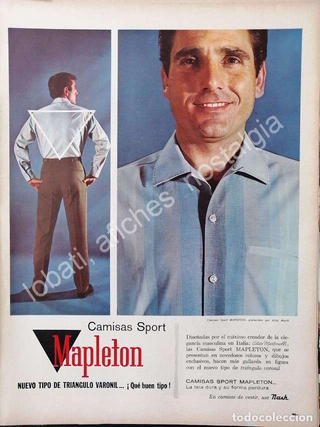 Collectionnisme d'affiches: CARTEL ANTIGUO ORIGINAL DE ALDO MONTO Y CAMISAS MARISCAL 1965 /FEP