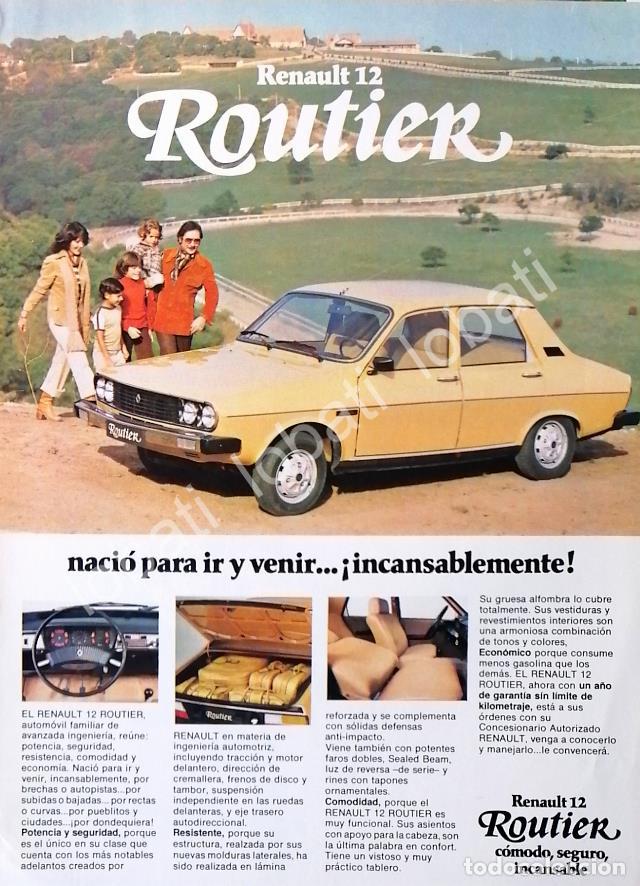 Collectionnisme d'affiches: CARTEL ANTIGUO ORIGINAL DE AUTOS RENAULT 12 ROUTIER 1970 /695