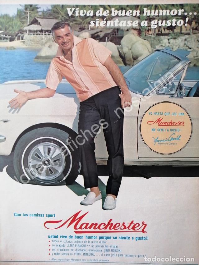 Sammeln von Plakaten: CARTEL ANTIGUO ORIGINAL DE MAURICIO GARCES Y CAMISAS MANCHESTER 1968 /FEP 6