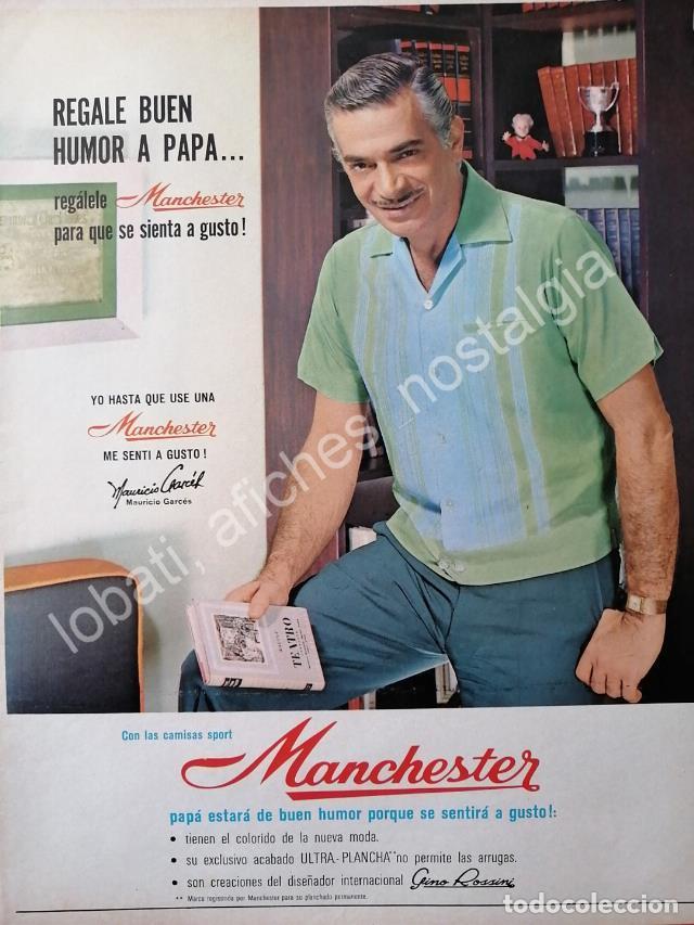 Sammeln von Plakaten: CARTEL ANTIGUO ORIGINAL DE MAURICIO GARCES Y CAMISAS MANCHESTER 1969 /FEP 5