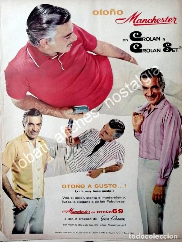 Sammeln von Plakaten: CARTEL ANTIGUO ORIGINAL DE MAURICIO GARCES Y CAMISAS MANCHESTER 1969 /FEP 8