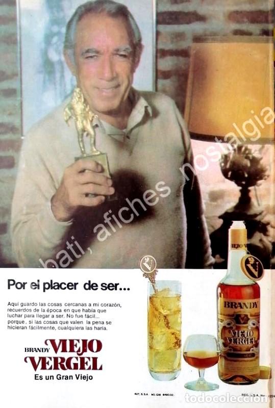 Sammeln von Plakaten: CARTEL ANTIGUO ORIGINAL DE ANTHONY QUEEN Y BRANDY VIEJO VERGEL 1981 /FEP