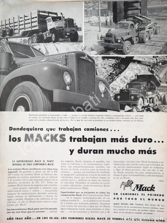 Sammeln von Plakaten: CARTEL ANTIGUO ORIGINAL DE CAMIONES TRAILER MACK 1957/ 769