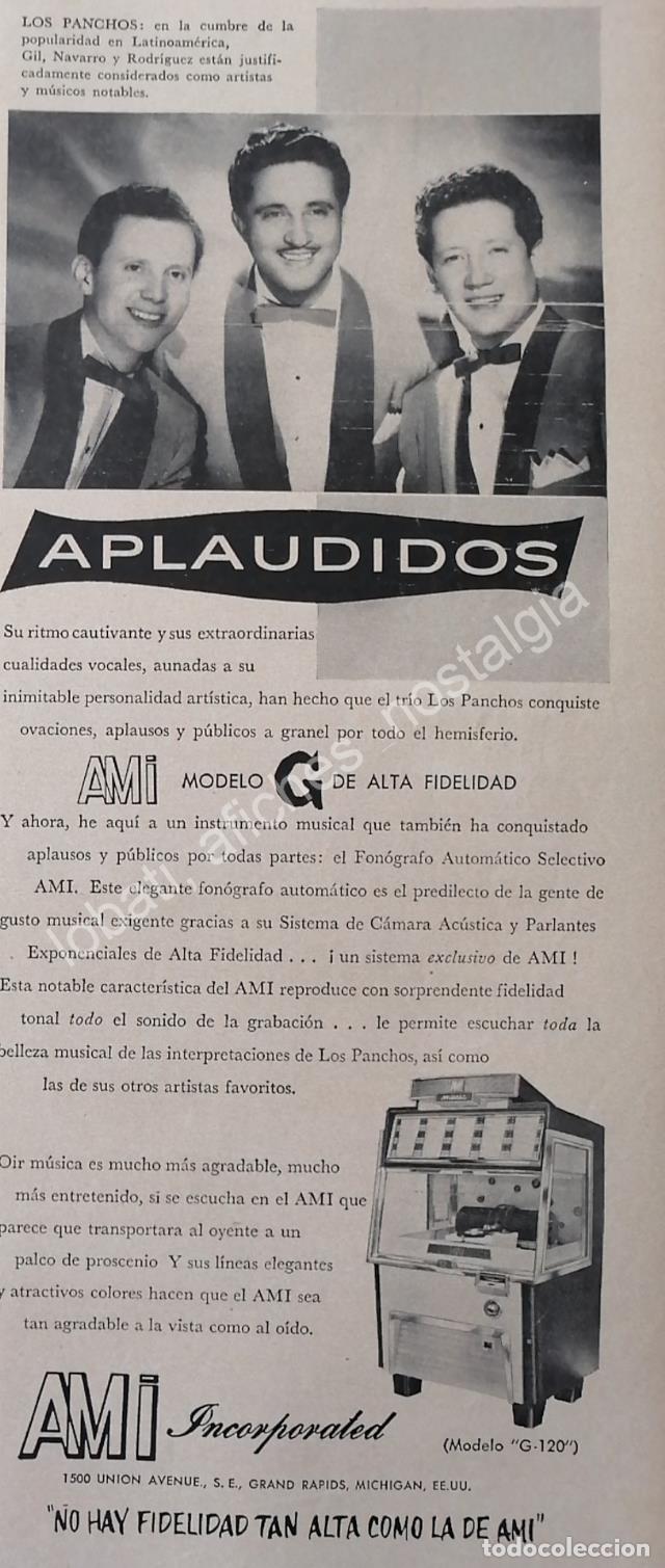 Sammeln von Plakaten: CARTEL ANTIGUO ORIGINAL DE LOS PANCHOS Y LAS ROCKOLAS AMI 1950s / FEP