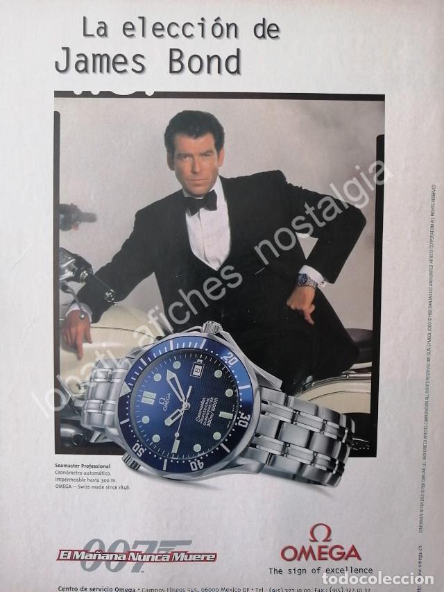Sammeln von Plakaten: CARTEL ANTIGUO ORIGINAL DE RELOJES OMEGA PRESENTA 007 Y PIERCE BROSNAN 1997 /FEP