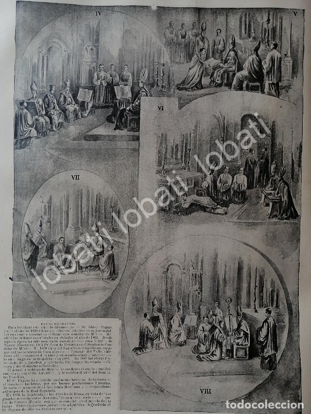 Sammeln von Plakaten: CARTEL ANTIGUO ORIGINAL DE 1895 JOAQUIN ARCADIO PAGAZA EN CONSAGRADO OBISPO DE VERACRUZ / RLG