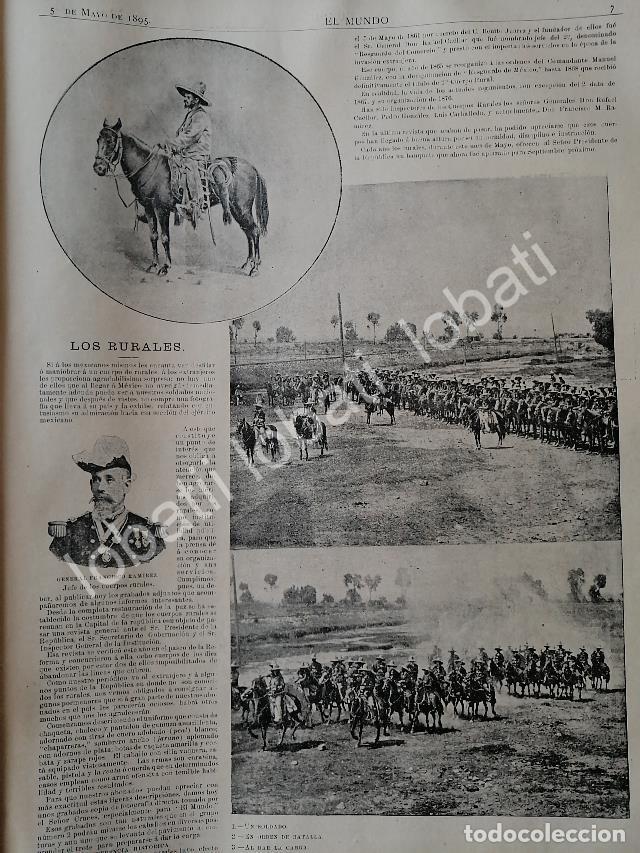 Sammeln von Plakaten: CARTEL ANTIGUO ORIGINAL DE EL GENERAL. FRANCISCO RAMIREZ Y CUERPO DE RURALES 1895 /MLT