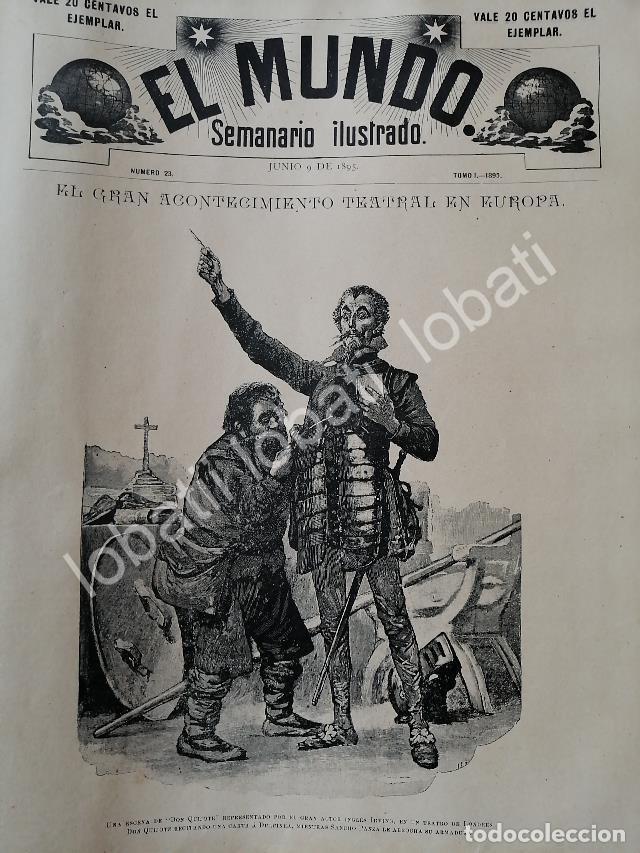Sammeln von Plakaten: PORTADA ANTIGUA ORIGINAL 1895 DON QUIJOTE DE LA MANCHA