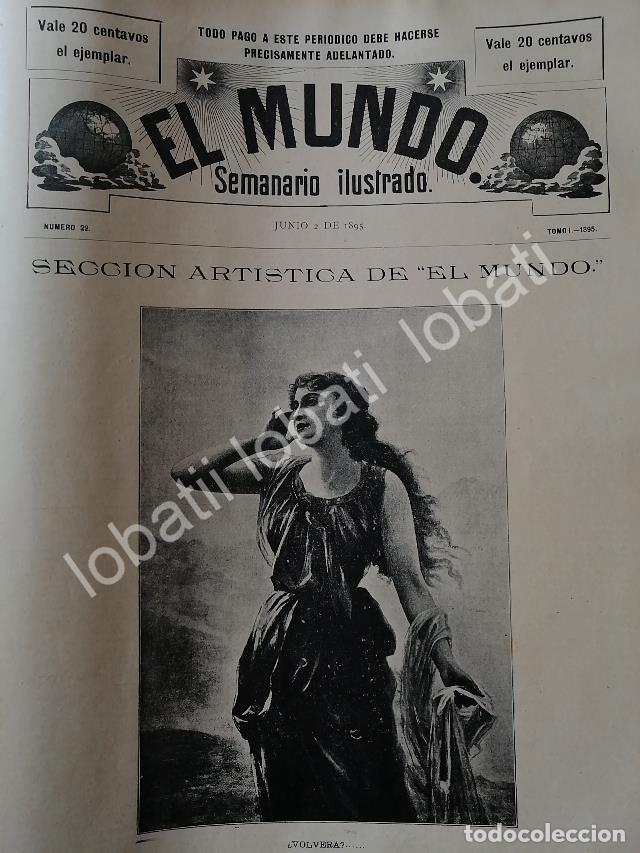 Sammeln von Plakaten: PORTADA ANTIGUA ORIGINAL 1895 ARTE. VOLVERAS