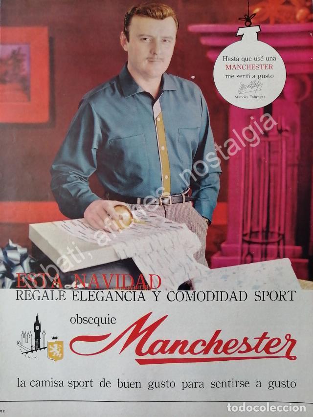 Sammeln von Plakaten: CARTEL ANTIGUO ORIGINAL DE MANOLO FABREGAS Y CAMISAS MANCHESTER 1961