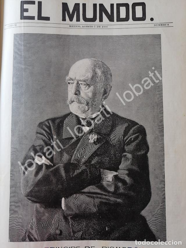 Sammeln von Plakaten: PORTADA ANTIGUA ORIGINAL 1898 MUERE OTTO VON MISMARCK / MLT - PLT