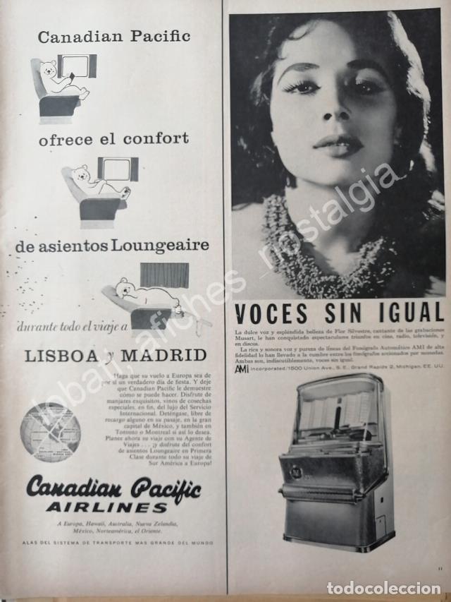 Sammeln von Plakaten: CARTEL ANTIGUO ORIGINAL DE FLOR SILVESTRE Y LAS ROCKOLAS AMI 1956 / FEP