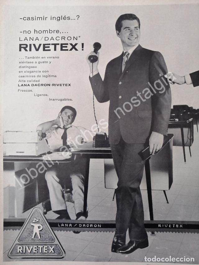 Sammeln von Plakaten: CARTEL ANTIGUO ORIGINAL DE ROGELIO GUERRA Y TELAS RIVETEX 1962 / FEP