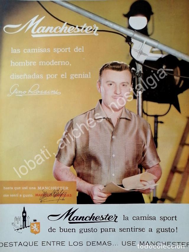 Sammeln von Plakaten: CARTEL ANTIGUO ORIGINAL DE MANOLO FABREGAS Y CAMISAS MANCHESTER 1961 FEP /2