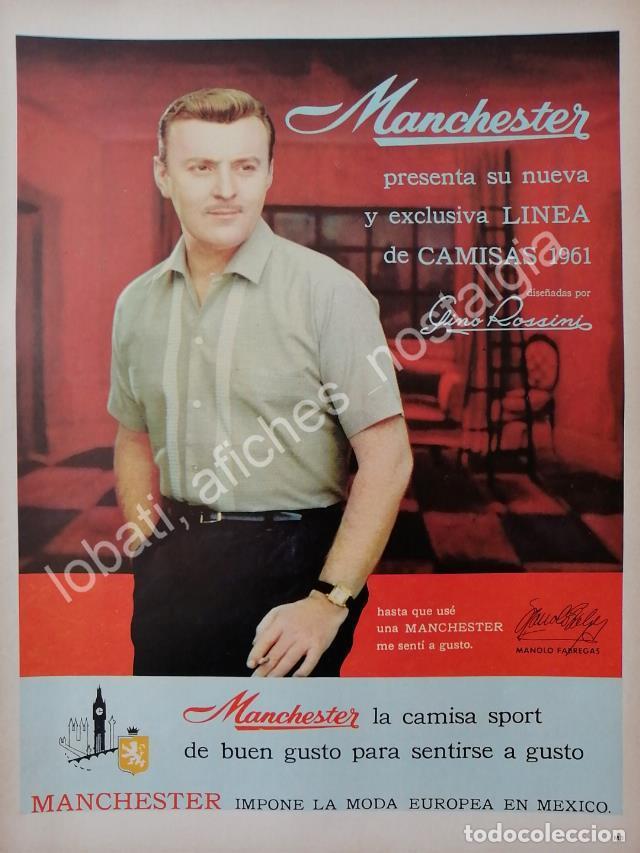Sammeln von Plakaten: CARTEL ANTIGUO ORIGINAL DE MANOLO FABREGAS Y CAMISAS MANCHESTER 1961 FEP /4