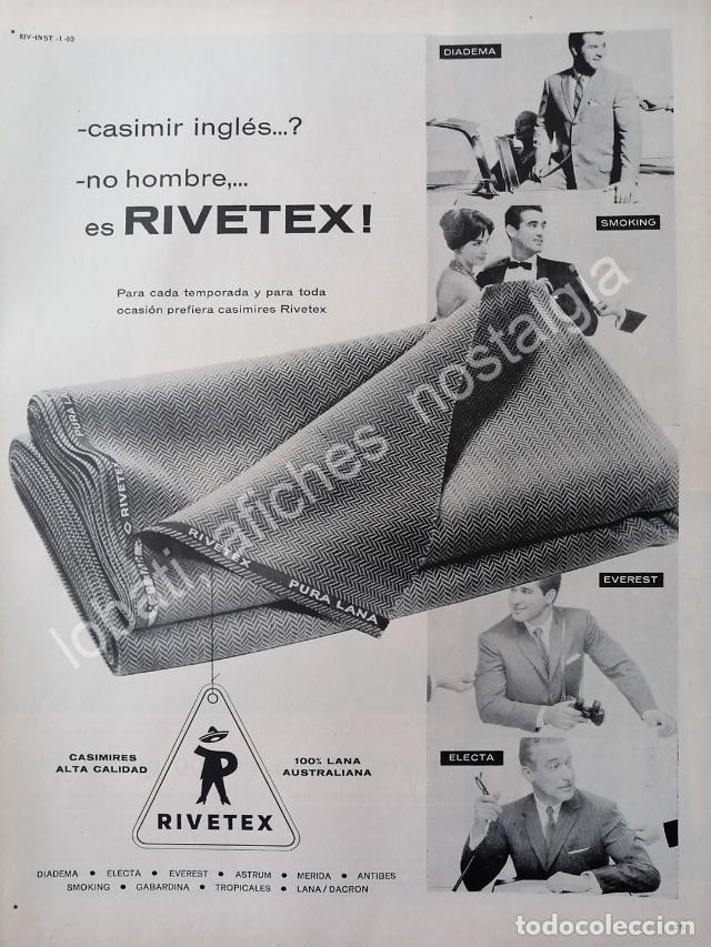 Sammeln von Plakaten: CARTEL ANTIGUO ORIGINAL DE ROGELIO GUERRA Y TELAS RIVETEX 1962 / FEP 2