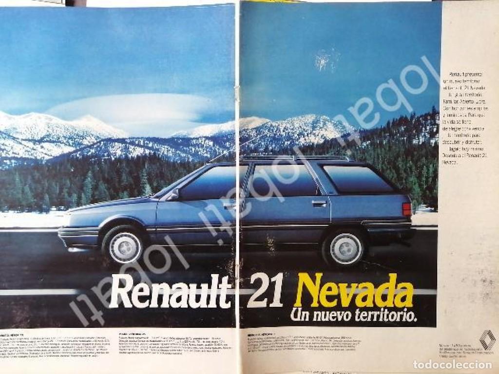Poster collecting: CARTEL ANTIGUO ORIGINAL DE AFICHE DE AUTOS RENAULT 21 NEVADA 1987 / 862