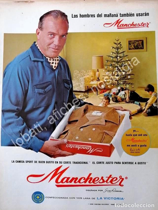 Poster collecting: CARTEL ANTIGUO ORIGINAL DE RAUL ASTOR Y CAMISAS MACHESTER 1960s /FEP 2