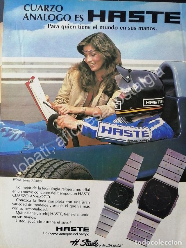 Poster collecting: CARTEL ANTIGUO ORIGINAL DE EL PILOTO JORGE ALCOCER Y RELOJES HASTE 1980s / FEP