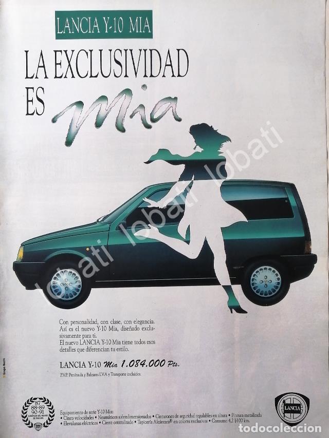 Poster collecting: CARTEL ANTIGUO ORIGINAL DE DE AUTOS LANCIA Y-10 MIA 1992 /884