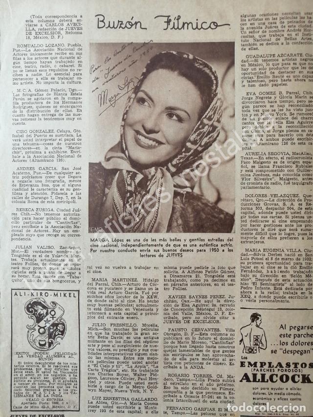 Poster collecting: CARTEL ANTIGUO ORIGINAL DE NOTA DE PRENSA, MARGA LOPEZ Y OTROS 1949 /FEP