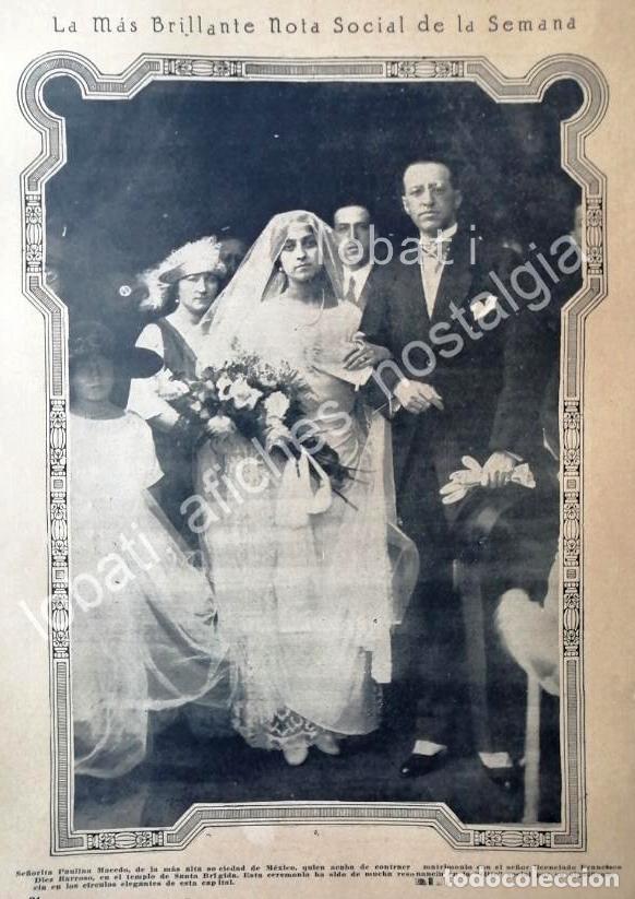 Collectionnisme d'affiches: CARTEL ANTIGUO ORIGINAL DE BODA. DIEZ MACEDO 1922 / FRANCISCO DIEZ BARROSO