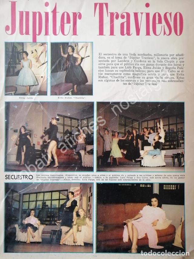 Collectionnisme d'affiches: CARTEL ANTIGUO ORIGINAL DE NOTA. OBRA DE TEATRO JUPITER TRAVIESO 1956