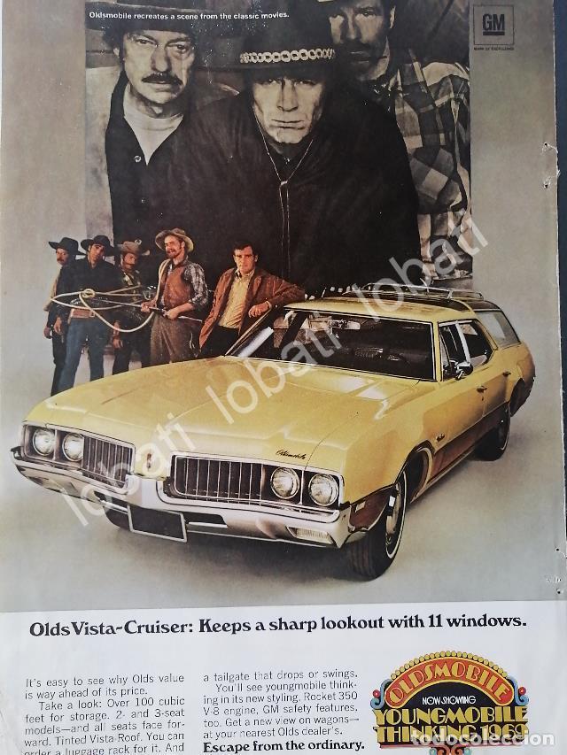 Collectionnisme d'affiches: CARTEL ANTIGUO ORIGINAL DE AUTOS OLDSMOBILE VISTA CRUISER 1969 /932