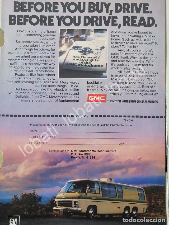 Collectionnisme d'affiches: CARTEL ANTIGUO ORIGINAL DE AUTOS CASA RODANTE GMC 1969 /933